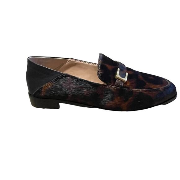 Vince Camuto Women's Cakella Calf Hair Leopard Loafer Size 8.5 New - Picture 7 of 8